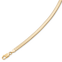 Sølvforgyldt Sildebensarmbånd blank 4,49mm 20cm Længde 20 cm