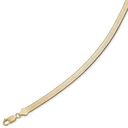 Sølvforgyldt Sildebensarmbånd blank 5,4mm 19cm Længde 19 cm