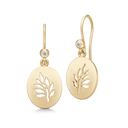 Tree of Life Signet Earrings Clear
