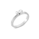 14kt.Nature ring med hjerte