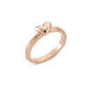 14kt.Nature ring med hjerte