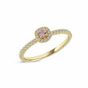 14kt. SOFIA ring med pink safir og 0,17ct. W-si