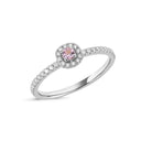 14kt. SOFIA ring med pink safir og 0,17ct. W-si