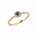 14kt. SOFIA ring med safir og 0,17ct. W-si