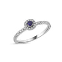 14kt. SOFIA ring med safir og 0,17ct. W-si