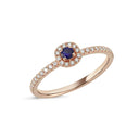 14kt. SOFIA ring med safir og 0,17ct. W-si