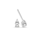14kt PETIT øreringe med 2 x 0,10 + 2 x 0,025ct. W-si