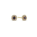 14kt. SOFIA ørestikker med safir + i alt 0,12ct. W-si