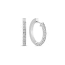 14kt. Creoler med 0,36ct. W-si. Ø18mm