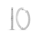 14kt. Creoler med 0,60ct. W-si. Ø27mm