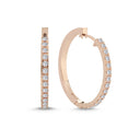 14kt. Creoler med 0,60ct. W-si. Ø27mm