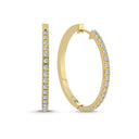 14kt. Creoler med 0,68ct. W-si Ø30mm.
