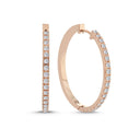 14kt. Creoler med 0,68ct. W-si Ø30mm.