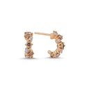 14kt. TWINKLE Øreringe med brune og hvide diamanter 0,48ct. w-si