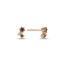 14kt. TWINKLE Ørestikker med hvide og brune diamanter 0,26ct. W-si