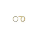14kt. Cirkel ørestikker mellem med i alt 0,36ct. W-si Ø10mm