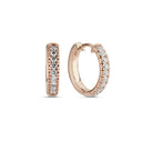 14kt. Champagne Creoler med 0,27ct. W-si Ø15mm