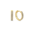 14kt. Champagne Creoler med 0,18ct. W-si Ø13mm