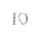 14kt. Champagne Creoler med 0,18ct. W-si Ø13mm