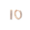 14kt. Champagne Creoler med 0,18ct. W-si Ø13mm