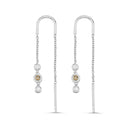 14kt. Champagne øreringe med 2x0,03ct. champagne + 4x0,02ct. W-si