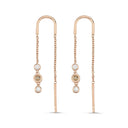 14kt. Champagne øreringe med 2x0,03ct. champagne + 4x0,02ct. W-si