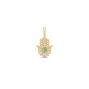 hamsa protection pendant green turmalin