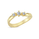 14kt JIVE ring med i alt 0,16 ct. W-si