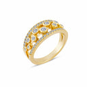 14kt. TUBE ring med i alt 0,67ct. W-si