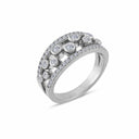 14kt. TUBE ring med i alt 0,67ct. W-si