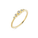 14kt. TUBE ring med 1x0,04 2x0,02 2x0,01ct. W-si
