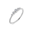 14kt. TUBE ring med 1x0,04 2x0,02 2x0,01ct. W-si