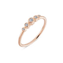 14kt. TUBE ring med 1x0,04 2x0,02 2x0,01ct. W-si