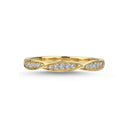 14kt.  LILJA LEAF Ring med i alt 0,15ct. W-si