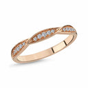 14kt. LILJA "LEAF" Ring med i alt 0,15ct. W-si