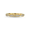 14kt. LILJA LEAF Ring med i alt 0,14ct. W-si