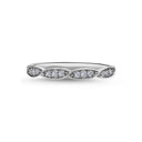 14kt. LILJA "LEAF" Ring med i alt 0,14ct. W-si