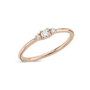 14kt. PETIT ring med 1x0,10 + 2x0,025ct. W-si