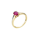Ring Med Syntetisk Rubin 7X5Mm 333