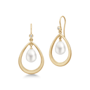 afrodite droplet earrings white pearl