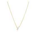 Halskæde Adria Tre Piccolo - 18 kt. forgyldt, med ferskvandsperle og hvide zirkoner.