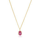 Halskæde Ellisse Carezza - 18 kt. Forgyldt, with pink zirconia