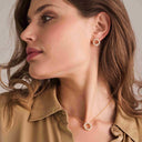 Halskæde Biella Perla - 18 kt. Forgyldt med ferskvands perler og hvide zirkoner