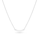 Halskæde Perla Cinque - rhodineret, med ferskvandsperler