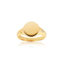 Ring Follina Pianura Piccolo - 18 kt. forgyldt med hvide zirkoner