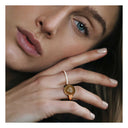 Ring Follina Pianura Grande - 18 kt. forgyldt med hvide zirkoner