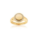 Ring Follina Piccollo - 18 kt. forgyldt med hvide zirkoner