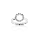 Ring Biella Piccolo med hvide zirkoner