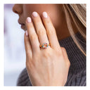 Ring Biella Piccolo - 18 kt. forgyldt med multifarvede zirkoner (50)