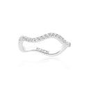 Ellera Waves Ring - med hvide zirkoner